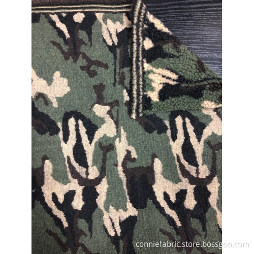 100% polyester Sherpa Jacquard stickat tyg (Berber fleece)